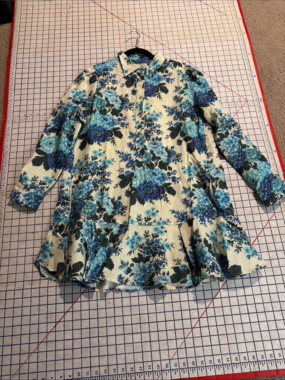 Tuckernuck Blue Floral Button-Front Dress
